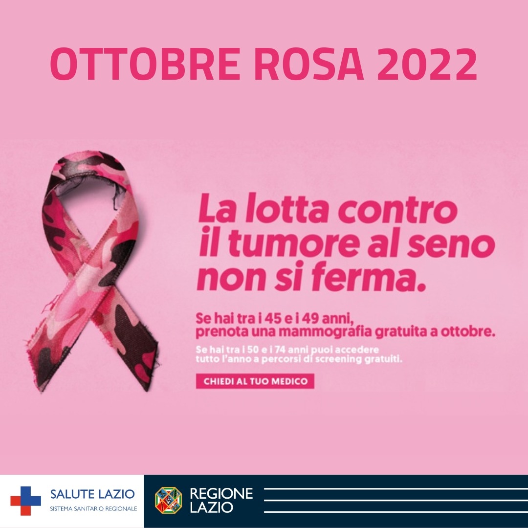 Ottobre rosa, alla Asl di Rieti screening gratuiti