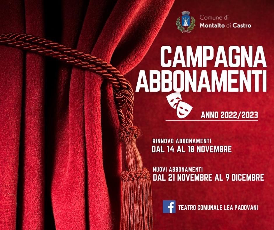Montalto, via alla campagna abbonamenti per la stagione teatrale del Padovani