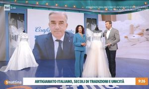 Confartigianato Viterbo a UnoMattina con le creazioni di Merinda Spose