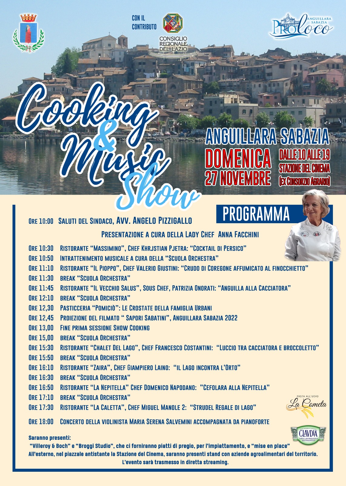 “Cooking&Music Show”, musica e pesce di lago protagonisti ad Anguillara