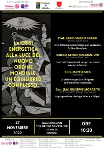 Rotaract Bolsena e Ducato di Castro promuovono il convegno “La Crisi energetica alla luce del Nuovo Ordine Mondiale”