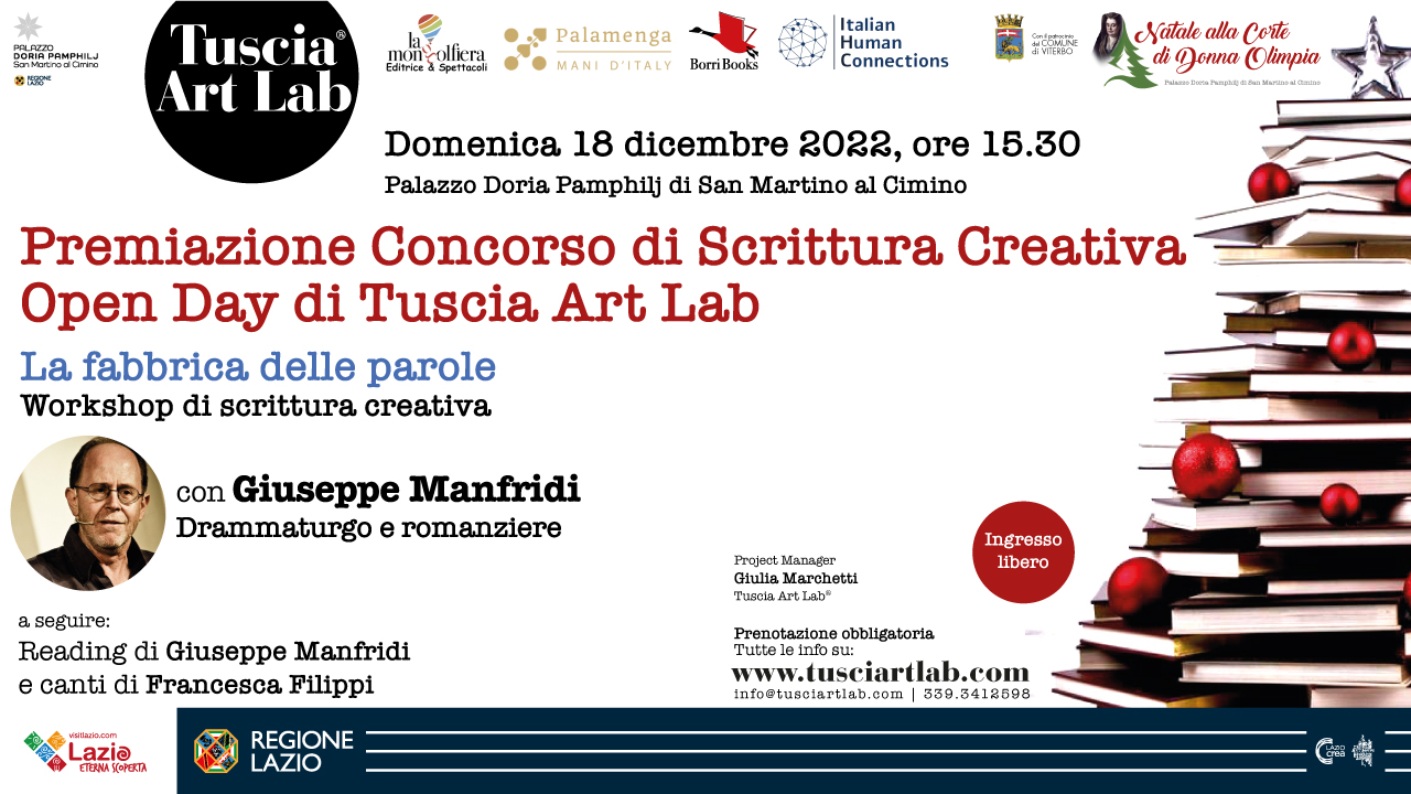 A Palazzo Doria Pamphilj la premiazione del concorso di scrittura creativa di Tuscia Art Lab