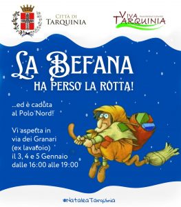 La Befana “ha perso la rotta” e si è ritrovata a Tarquinia