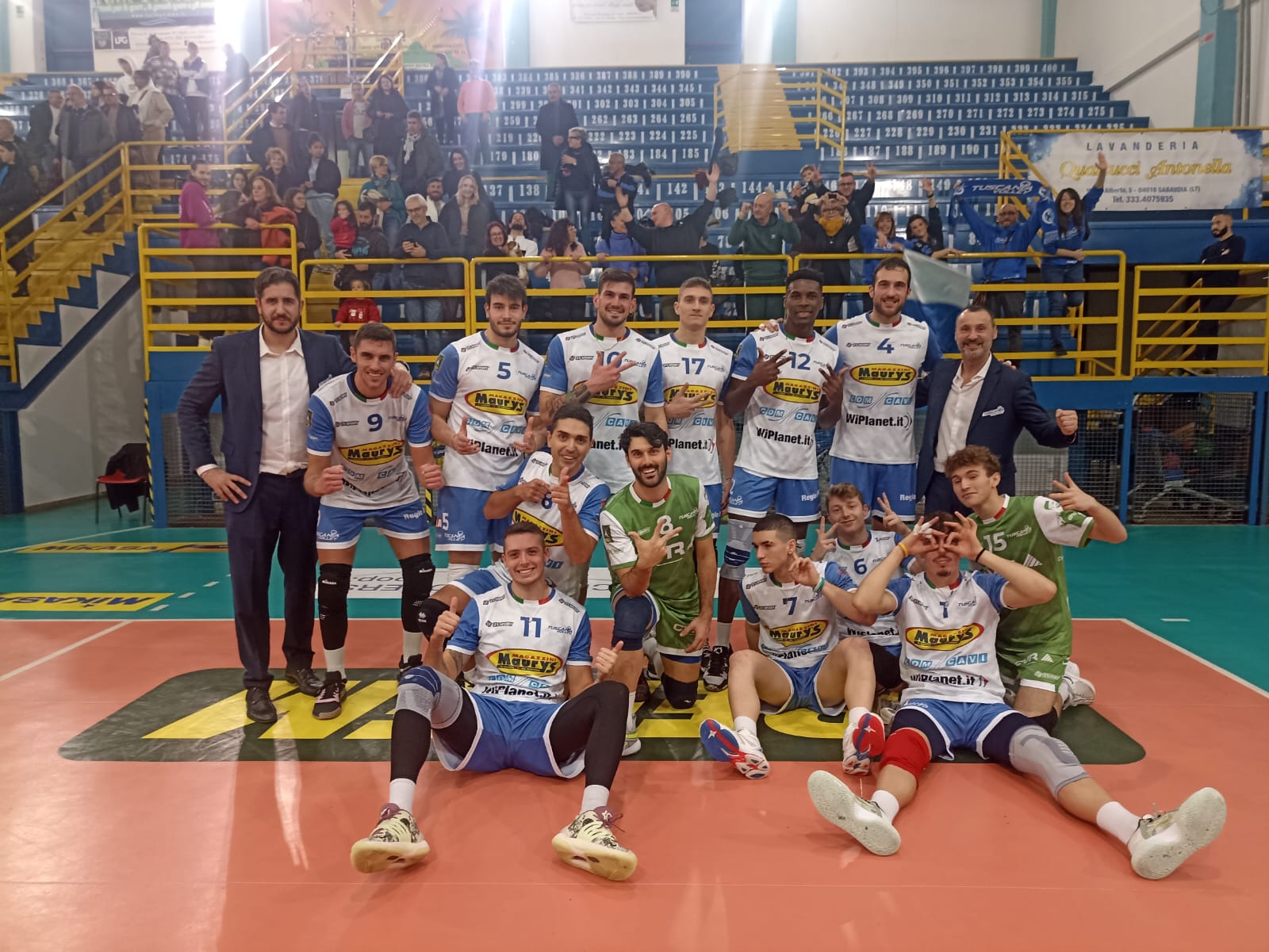 Volley, la Maury’s Com Cavi Tuscania supera il Sabaudia in tre set