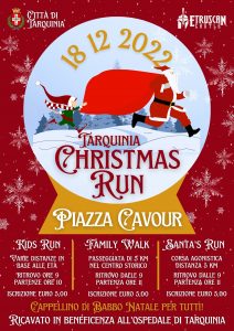 A Tarquinia la Christmas Run di raccolta fondi per l’ospedale