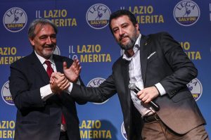 Lazio – Regionali, Simpatico siparietto Rocca-Salvini. Il 24 c’è Lazio-Milan (VIDEO)
