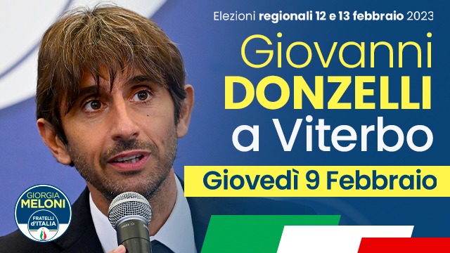 FdI: “L’Onorevole Giovanni Donzelli in visita nella Tuscia per le imminenti elezioni regionali”