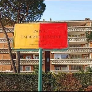 Roma – Imbrattata targa per ex presidente della Lazio Lenzini