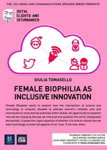 Tecnologie per il benessere femminile, presentazione di Giulia Tomasello alla John Cabot University