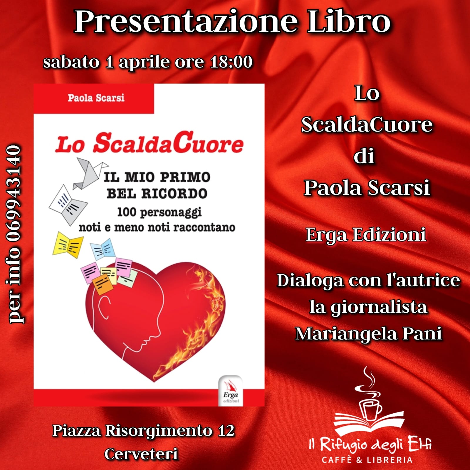 Libri, oggi al Rifugio degli Elfi di Cerveteri Paola Scarsi presenta il suo “ScaldaCuore”
