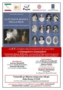 “La fumata bianca della pace”, domani a Roma Gianpiero Gamaleri presenta il suo ultimo libro sui papi contro la guerra