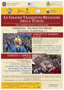 Tarquinia, al via il ciclo di conferenze “Le grandi tradizioni religiose della Tuscia, tra spiritualità e folklore”