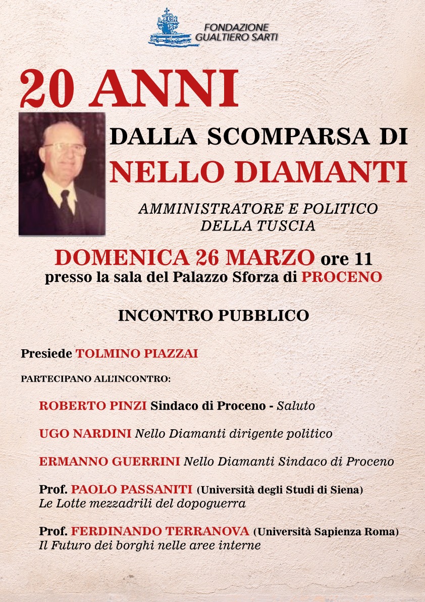 Proceno ricorda i 20 anni della scomparsa di Nello Diamanti