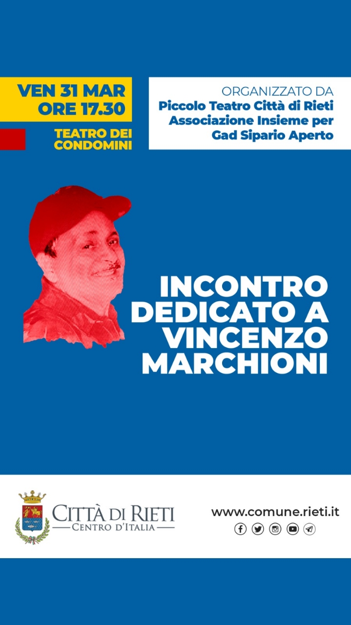 Con Marchioni proseguono gli incontri di valorizzazione del vernacolo reatino