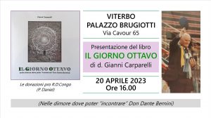 “Il giorno ottavo”, presentazione a Palazzo Brugiotti del libro di Don Gianni Carparelli