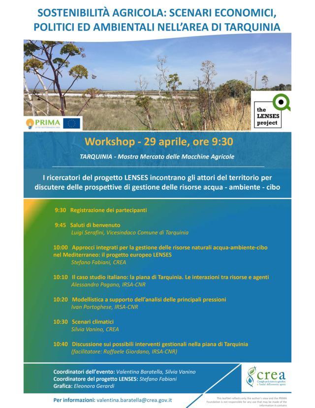 “Sostenibilità agricola”, focus a Tarquinia con i ricercatori del Crea