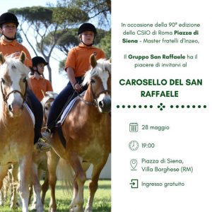 Il carosello equestre San Raffaele Viterbo protagonista al concorso ippico Piazza di Siena