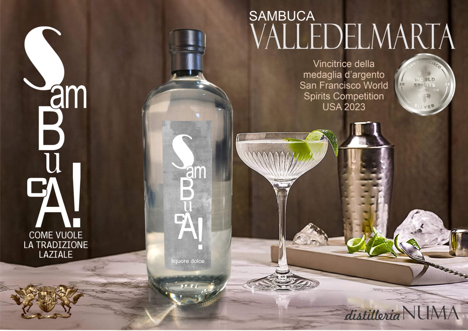 Tarquinia, la Sambuca della distilleria Numa medaglia d’argento alla World Spirits Competition di San Francisco