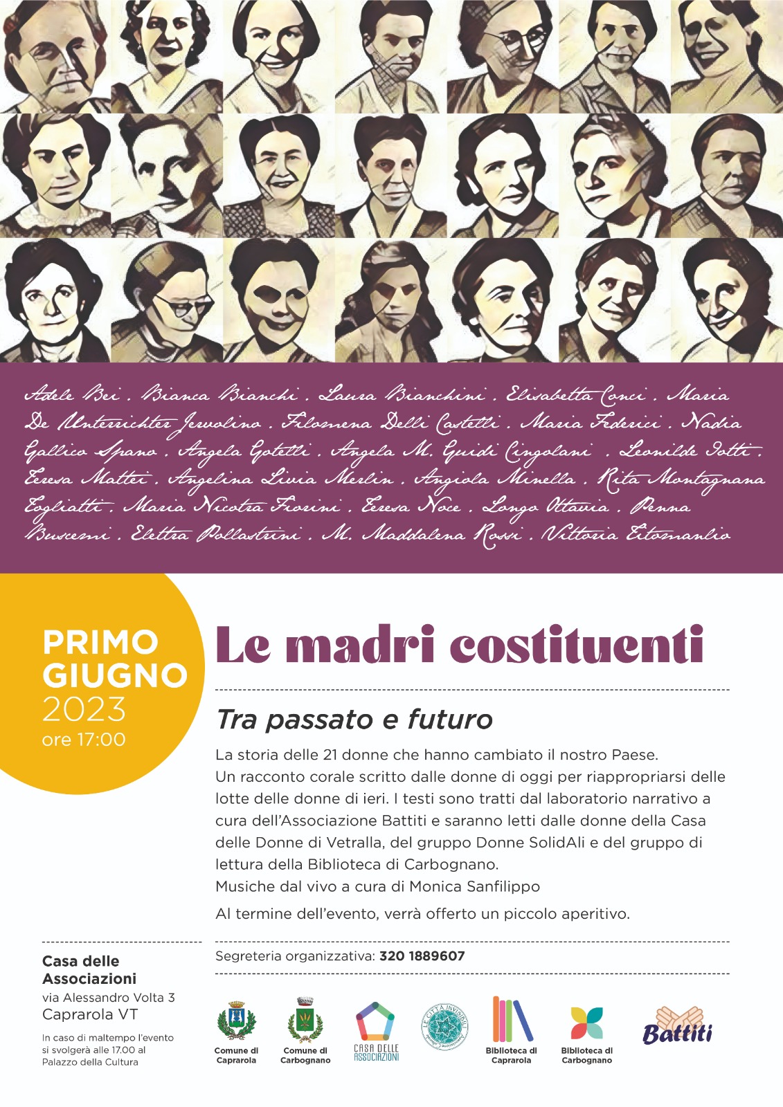 Le Madri Costituenti, incontro a Caprarola sulle 21 elette all’Assemblea