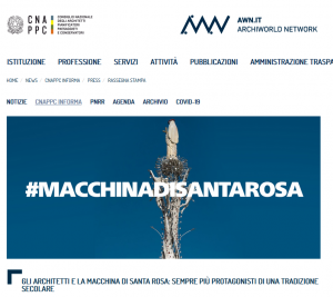 Concorso di idee Macchina di S.Rosa, l’avviso pubblico sul sito del Consiglio Nazionale Architetti