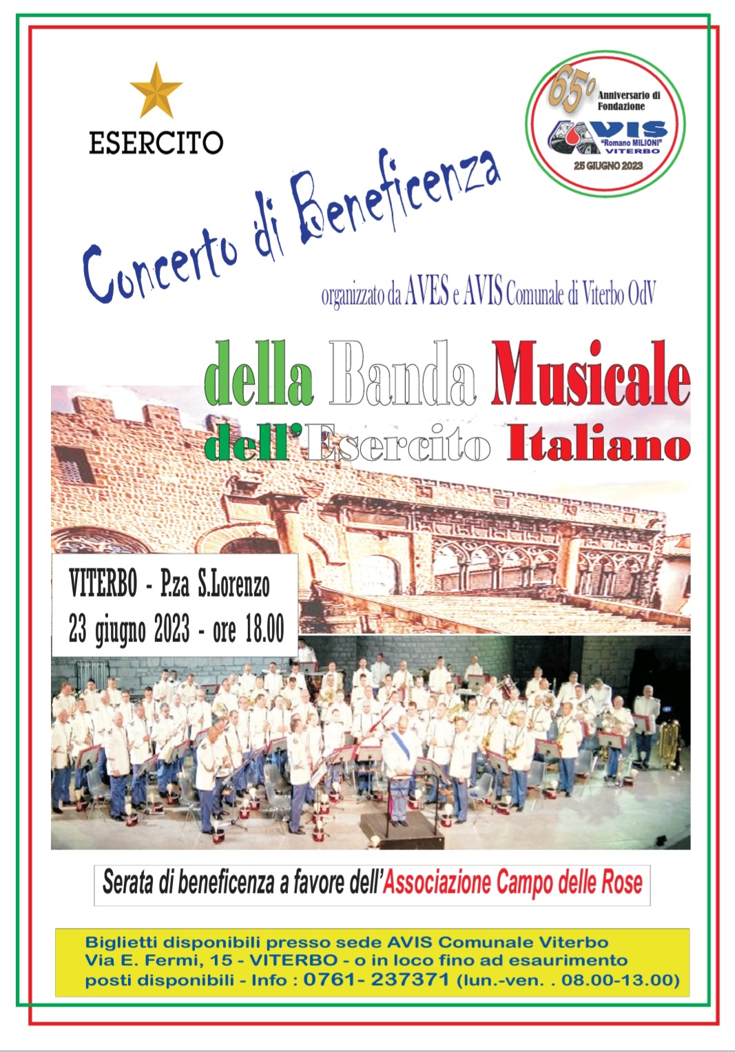 Concerto di beneficenza per i ragazzi autistici della Banda dell’Esercito