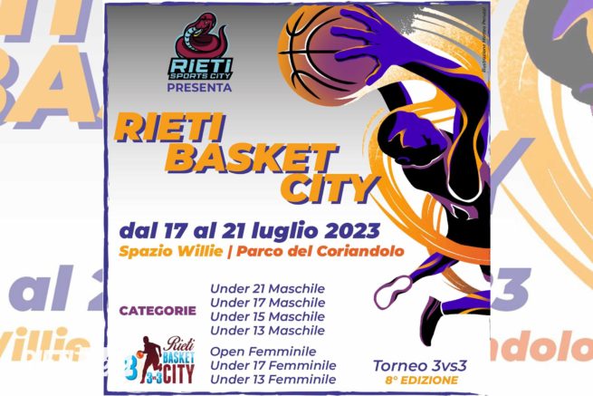 Rieti, palla a spicchi per tutti: torna il Basket City al Parco Coriandolo