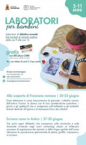 Frosinone – Museo: al via i laboratori per bambini dai 5 agli 11 anni