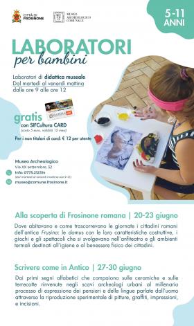 Frosinone – Museo: al via i laboratori per bambini dai 5 agli 11 anni