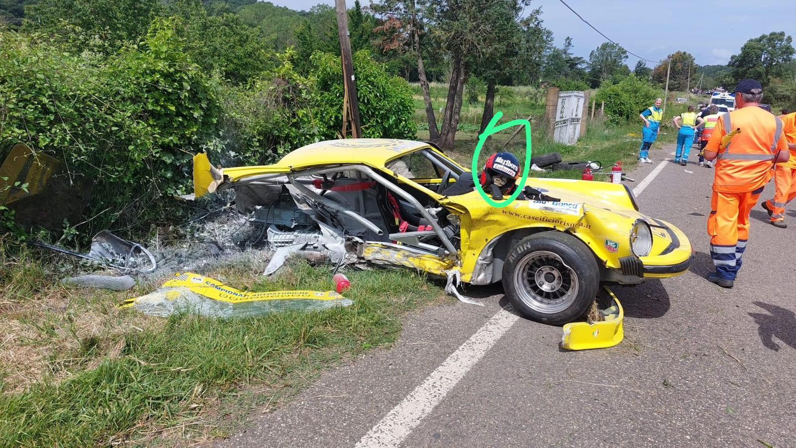 Montefiascone – Due auto distrutte durante la cronoscalata sul lago