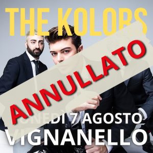 I The Kolors cancellano la data di Vignanello. Arriva in corner Giuliano Palma