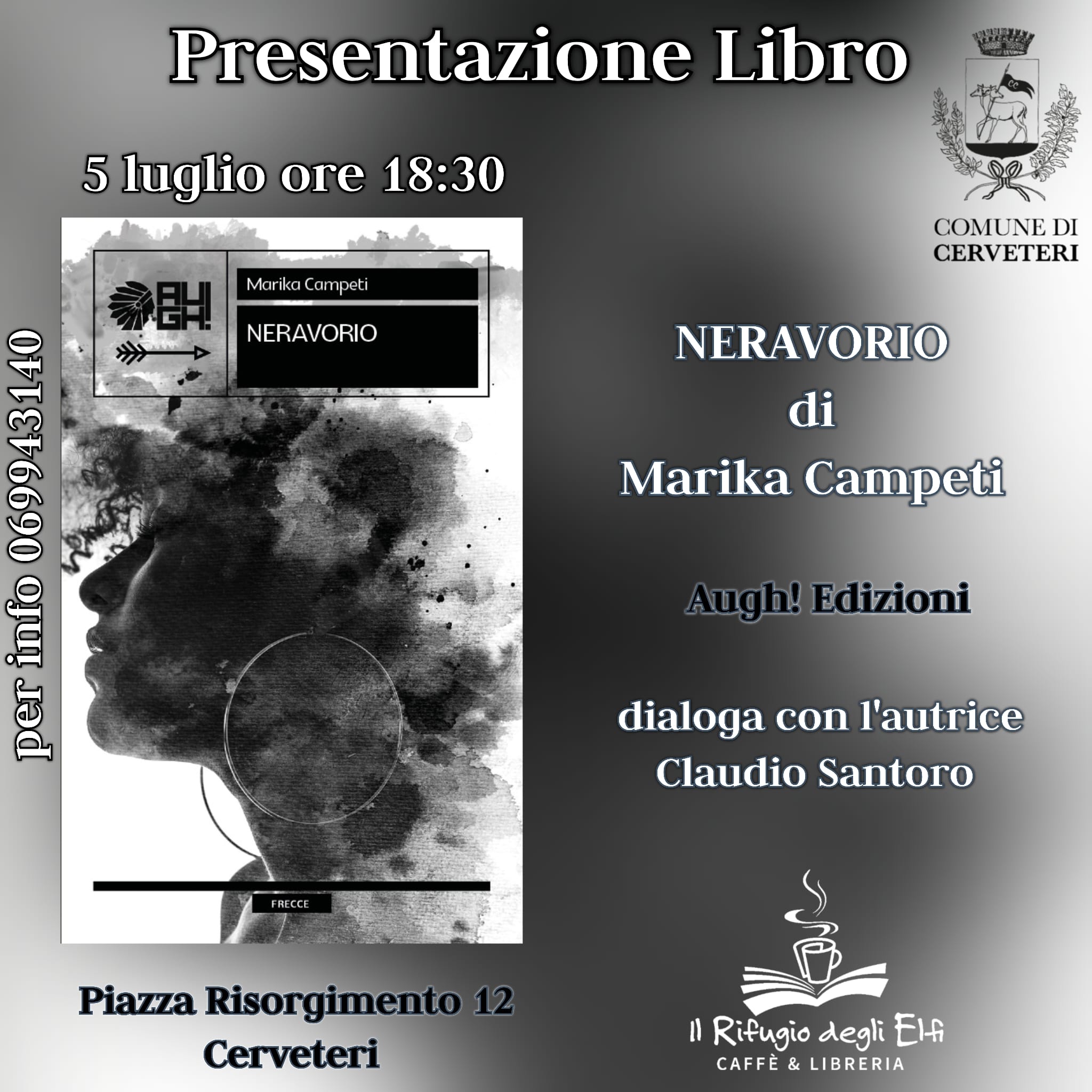 Libri, domani Marika Campeti e il suo “Neravorio” al Rifugio degli Elfi