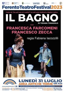 “Il bagno”: questa sera a Ferento la raffigurazione di un mondo di ossessioni e manie