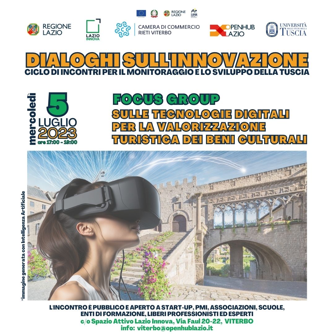 “Dialoghi sull’innovazione della Tuscia”, incontro gratuito allo Spazio Attivo di Viterbo