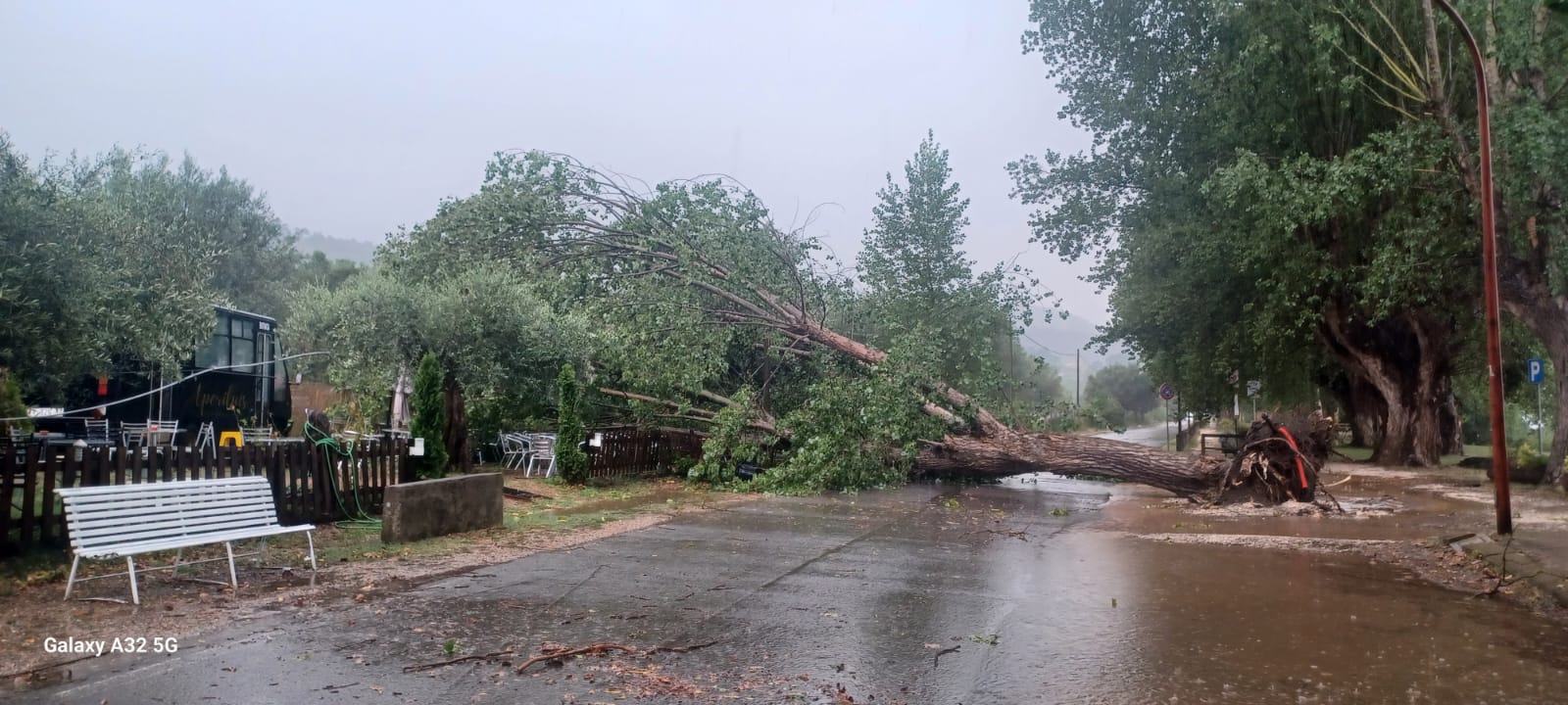 Tromba d’aria a Montefiascone, colpito il ristorante Onassis