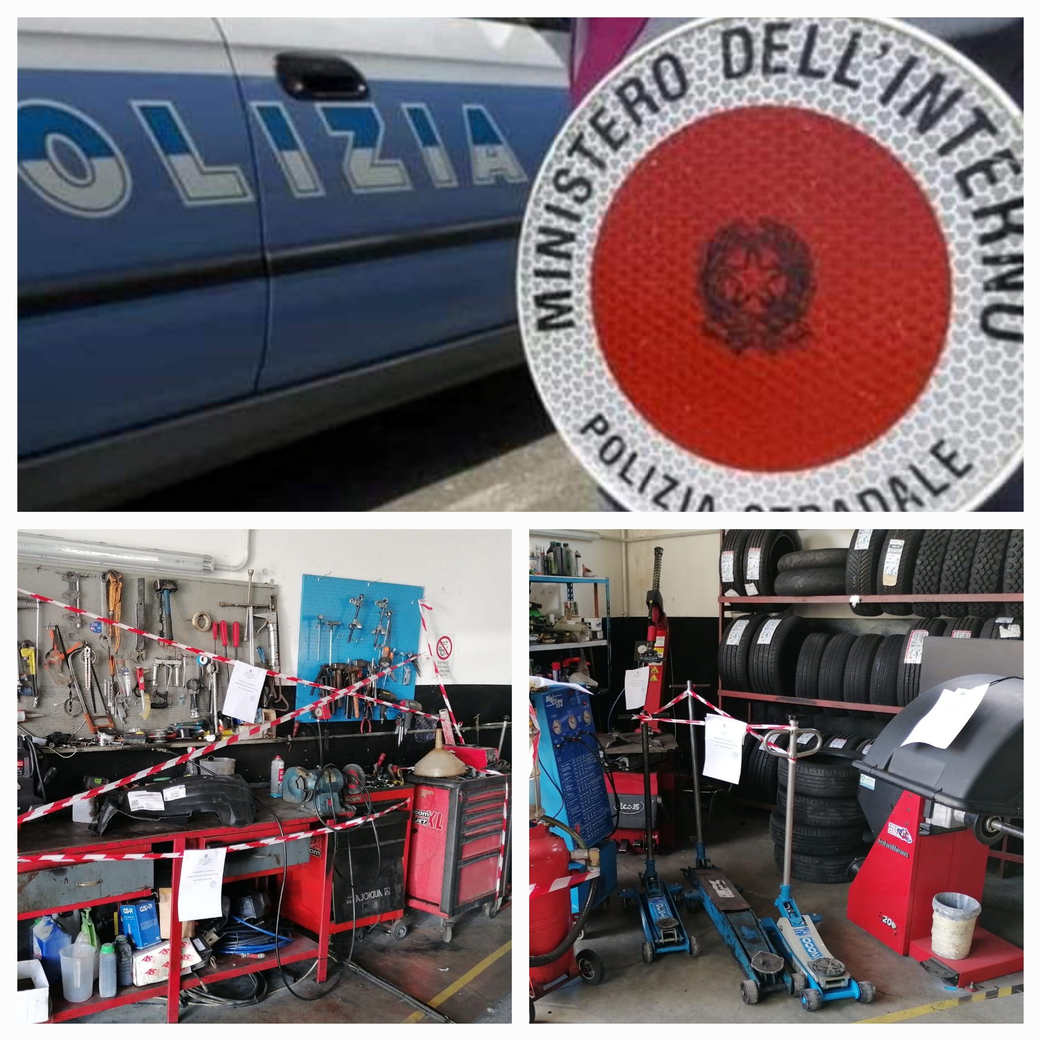 Frosinone – Licenza per vendita pneumatici ma in realtà è officina. Multato