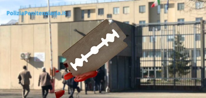 Colpito con una lametta in pieno volto: recluso in isolamento ferisce un agente