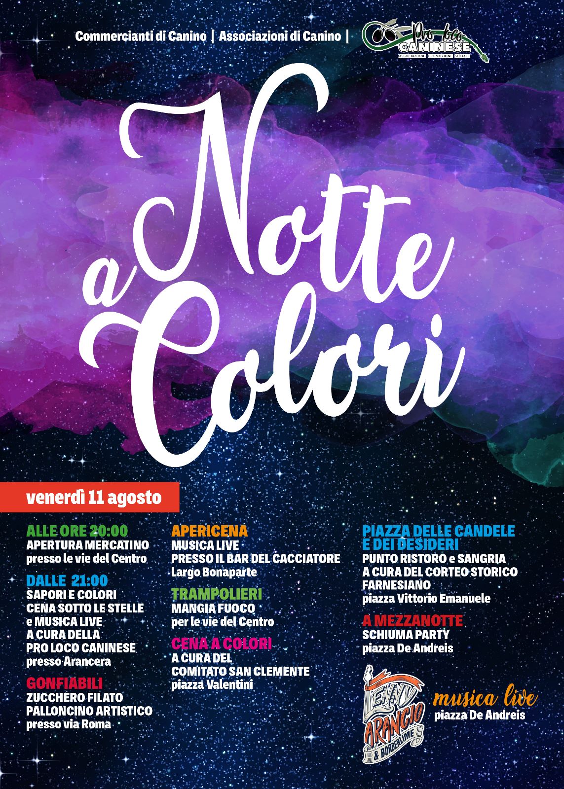 A Canino arriva “La Notte a Colori”