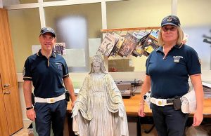 Guidonia – Ritrovata la statua della Madonna rubata a Setteville