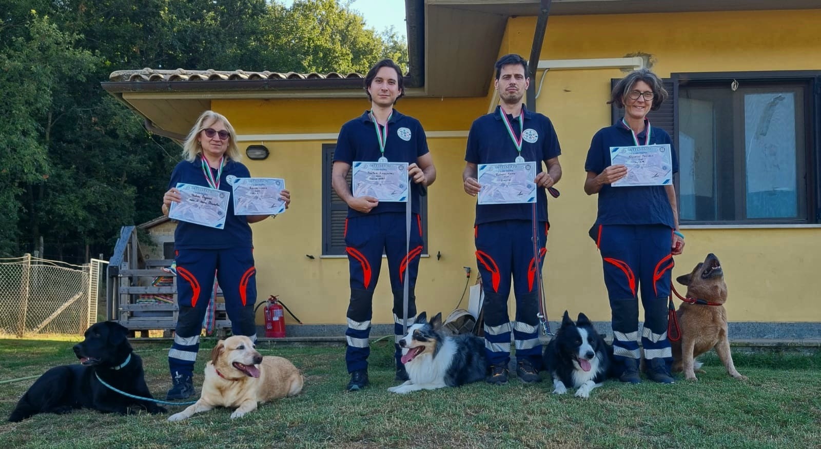 Civitavecchia – Protezione civile prima per brevetti unità cinofile nel Lazio