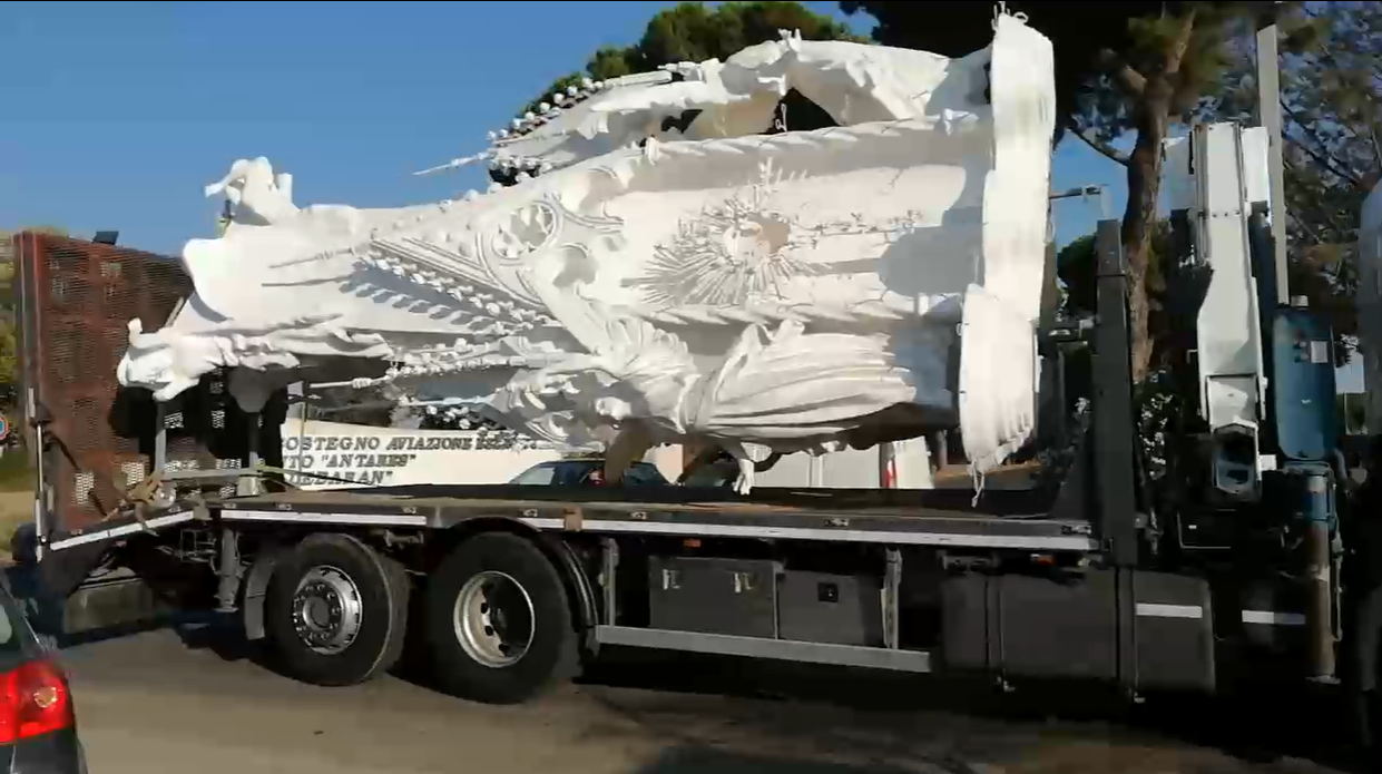 Viterbo – Iniziato il montaggio di Gloria a San Sisto