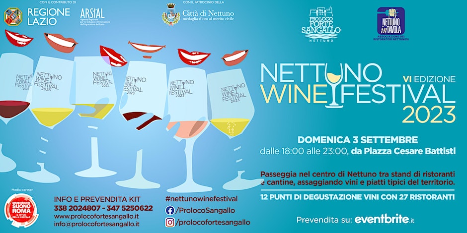 Domenica 3 settembre torna il “Nettuno Wine Festival”