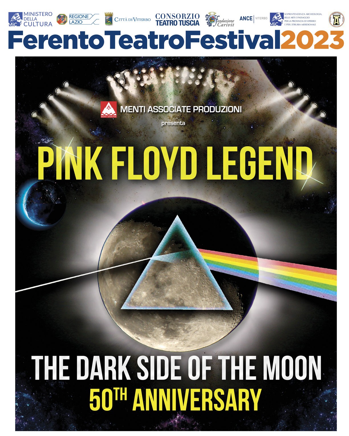 Ferento, domani i Pink Floyd Legend per i 50 anni di “The dark side of the moon”