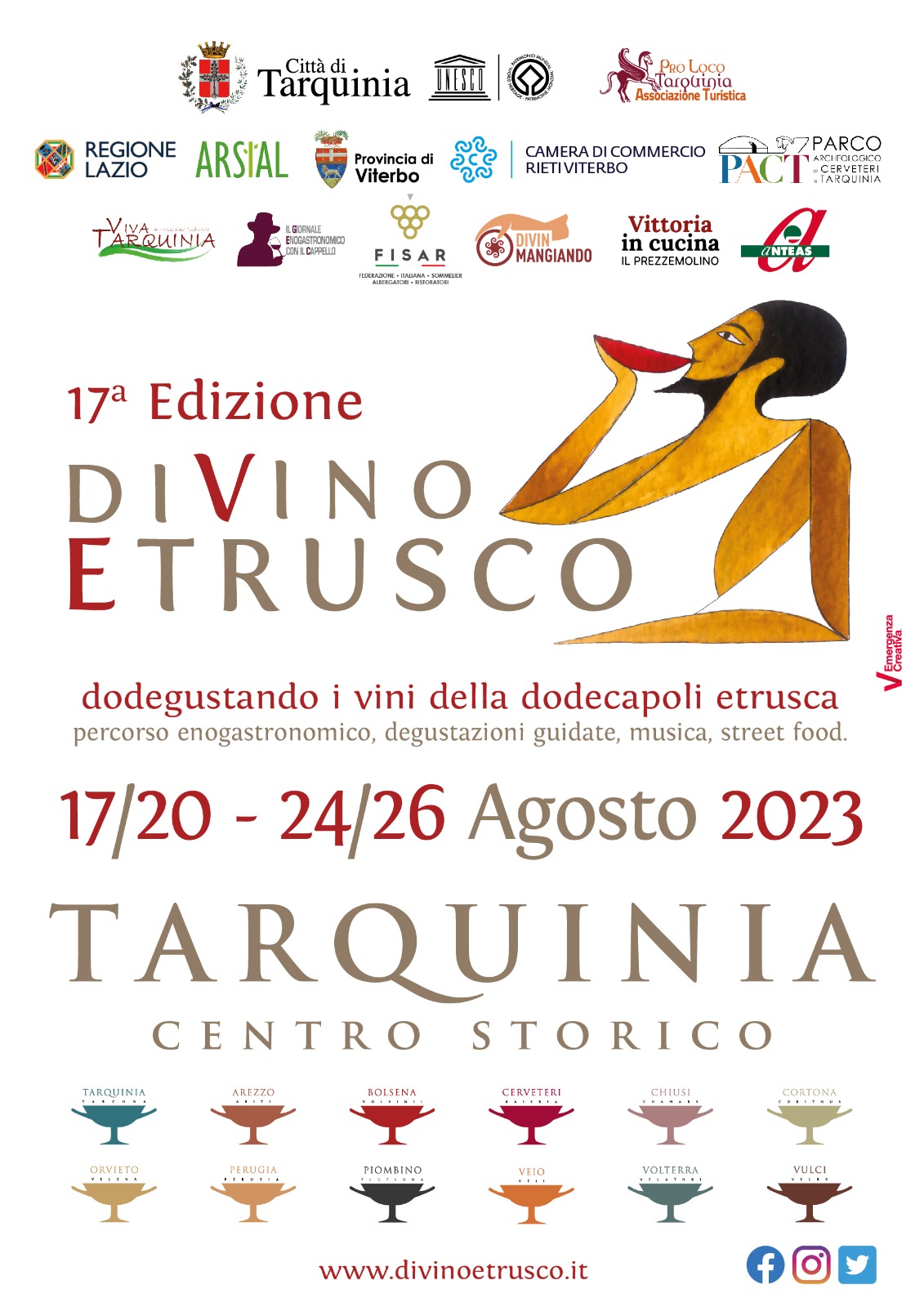 Tarquinia – Tutto pronto per la XVII edizione del DivinoEtrusco