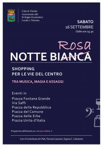 A Viterbo la Notte è Rosa… ma i commercianti non lo sanno