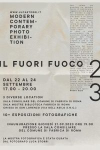 “Il Fuori Fuoco”, al via la mostra fotografica itinerante curata da Luca Storri