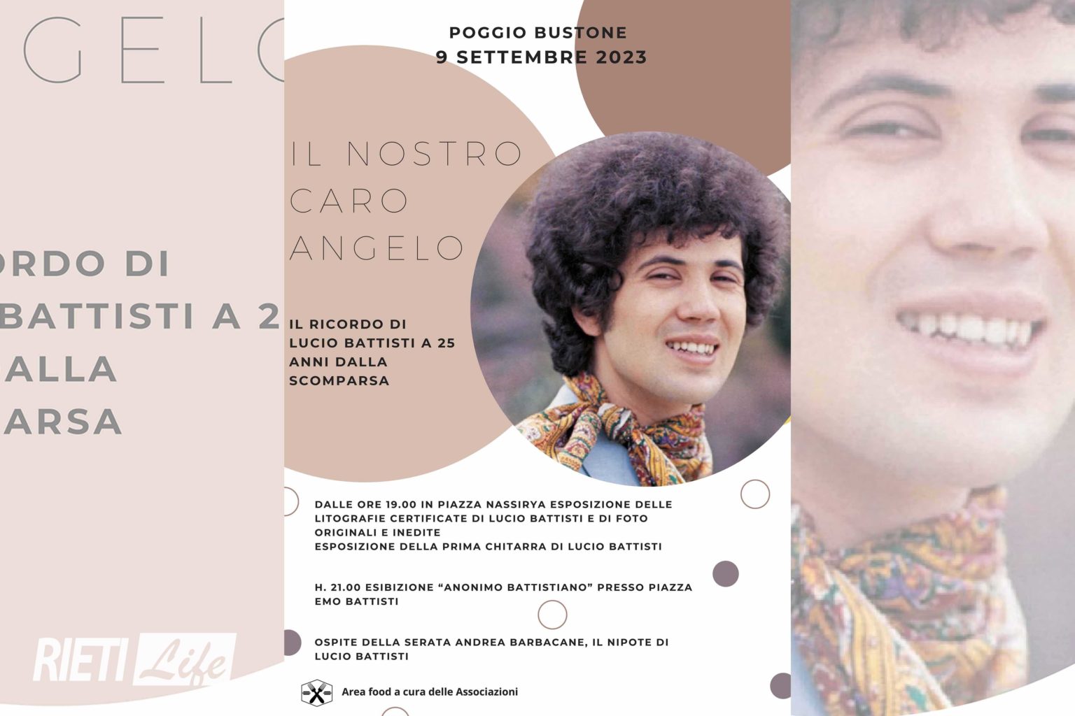Questa sera Poggio Bustone rende omaggio a Lucio Battisti