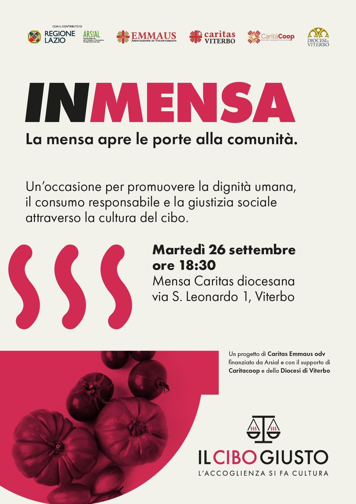 Inmensa, bis per l’appuntamento di comunità nei locali della Caritas di Viterbo