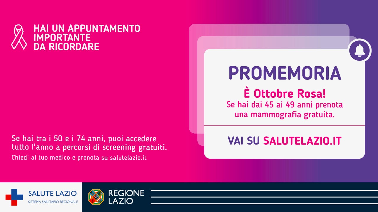 “Ottobre Rosa”: al via la campagna di prevenzione del tumore al seno