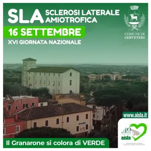Giornata nazionale sulla SLA, il Granarone di Cerveteri si colora di verde