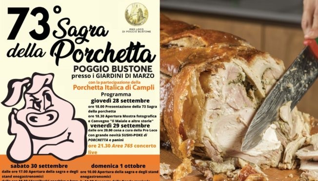 Week-end goloso a Poggio Bustone: c’è la Sagra della Porchetta